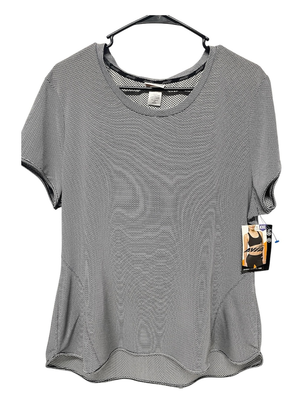 Avia Gray Short Sleeve Mesh Athletic Tee